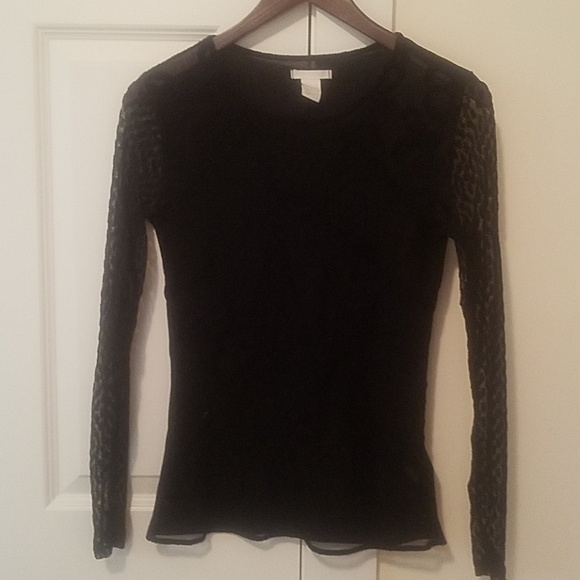 Black lace long sleeve top🖤H&M - Picture 1 of 7